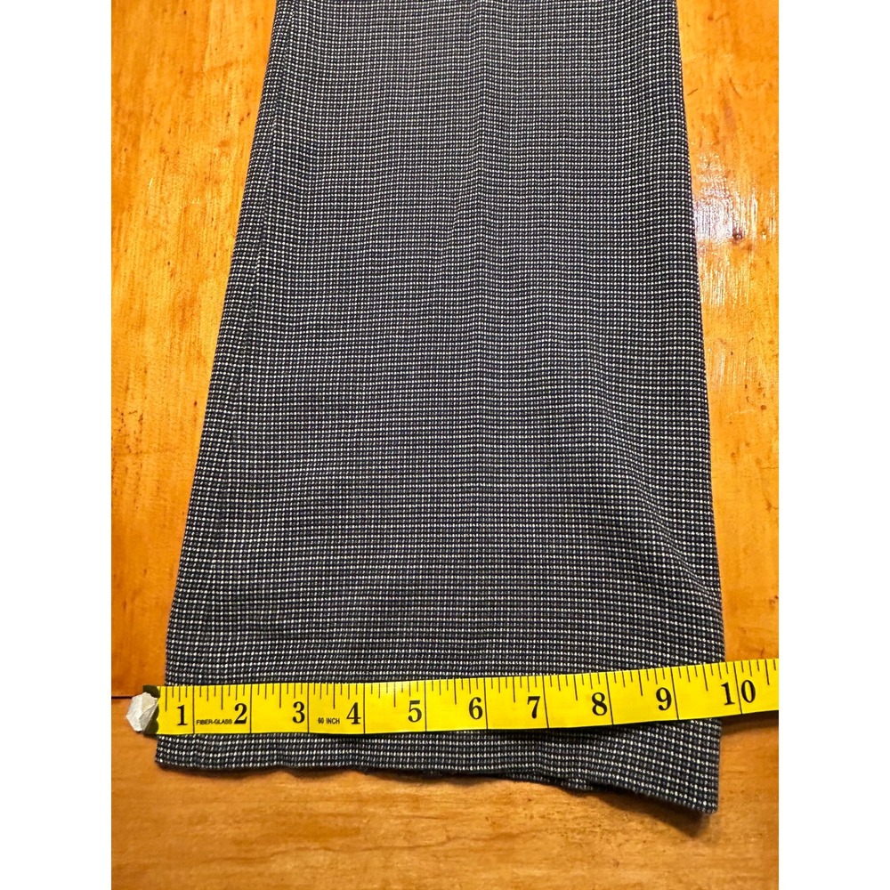 Halogen Womens Black White Micro Check Dress Pants Size 0 Wide Leg Trousers - Picture 7 of 10